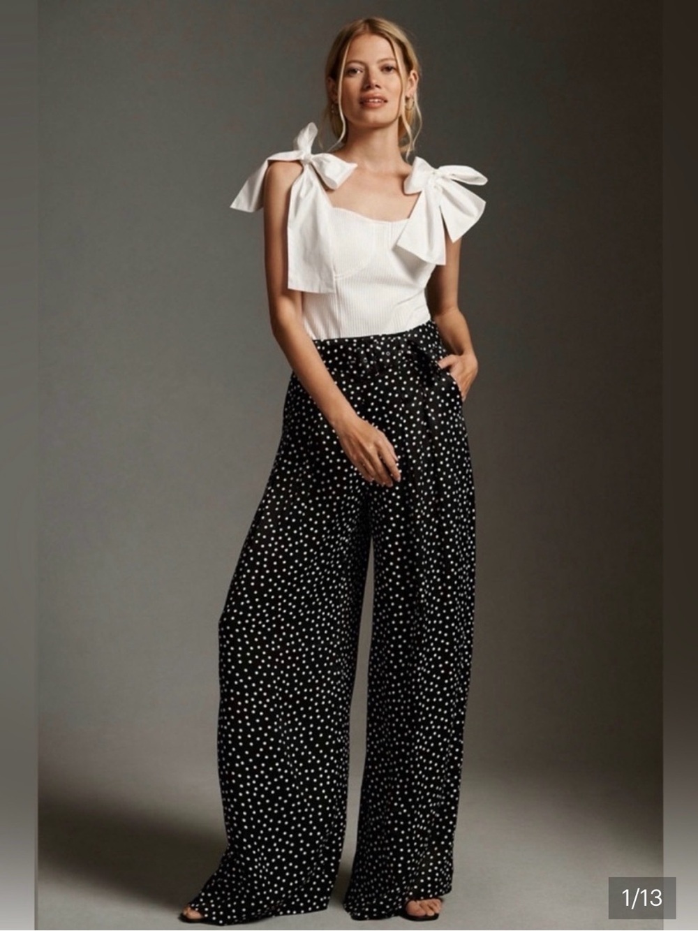 Anthropologie Maeve polka dot pants